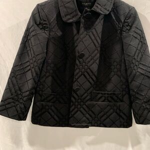Talbots Black Blazer Classic Quilted Design
